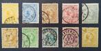 NVPH 34 / 43 Postzegels: Wilh. Hangend Haar 1891 [gest]., Verzenden, T/m 1940, Gestempeld