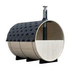 SAUNA BARREL MET PANORAMA RAAM EN HOUTKACHEL COMPLEET! 🚚, ., Fins of Traditioneel, Ophalen of Verzenden, .