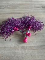 Paar roze en zilveren pompons, Ophalen of Verzenden, Gebruikt, Feestartikel, Overige