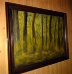 Expressionistisch Schilderij met heel veel bomen.Geschilderd, Antiek en Kunst, Kunst | Schilderijen | Klassiek, Ophalen of Verzenden