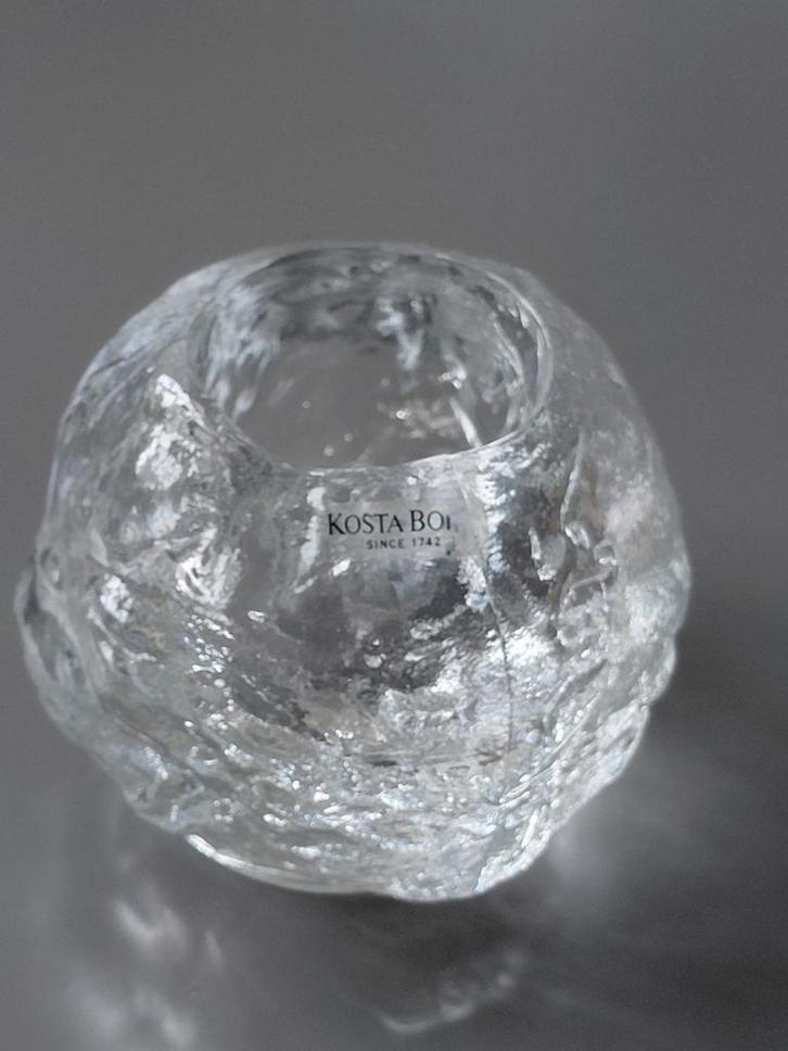 Kosta Boda Snowball Theelichthouder, Antiek en Kunst, Antiek | Glas en Kristal, Ophalen of Verzenden