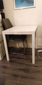 IKEA Uitschuifbare tafel, wit, 80/120x70 cm, Huis en Inrichting, Tafels | Eettafels, 50 tot 100 cm, Rechthoekig, Zo goed als nieuw