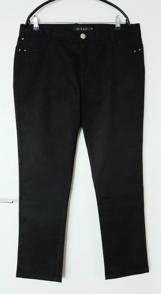 MICHA, zwarte jeans, maat 46 - nieuw, Kleding | Dames, Broeken en Pantalons, Nieuw, Maat 46/48 (XL) of groter, Zwart, Lang, Ophalen of Verzenden