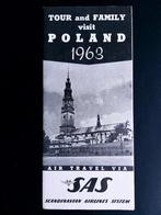 SAS folder visit Poland uit 1963 (N132), Ophalen of Verzenden, Gebruikt, Boek of Tijdschrift