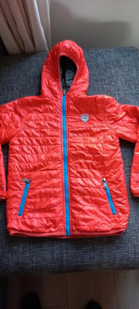 VINGINO DUBBEL DRAAGBAAR JACK ORANJE/LEGERGROEN maat 128, Kinderen en Baby's, Kinderkleding | Maat 128, Gebruikt, Jongen, Jas