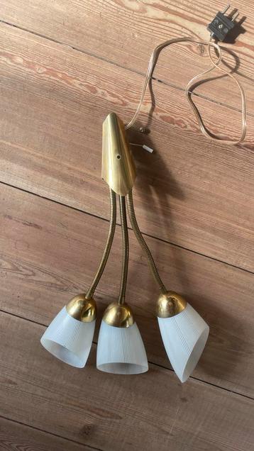 Retro Wandlamp met Glazen Kelkjes - Jaren 50 Designlamp beschikbaar voor biedingen