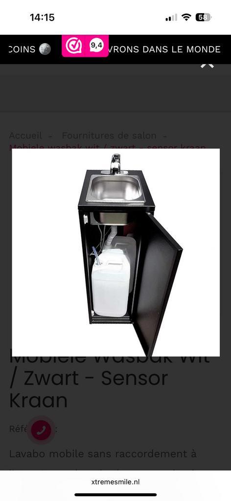 Mobiele wasbak met sensor kraan verwarmd water, Doe-het-zelf en Verbouw, Sanitair, Ophalen