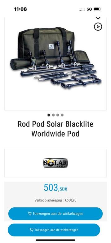 Solar Blacklite Worldwide Rodpod, zeer compleet in nwst. beschikbaar voor biedingen