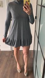Nieuwe fijngebreide grijse H&M mini coljurk jurk tuniek 38, Maat 38/40 (M), H&M, Nieuw, Ophalen of Verzenden