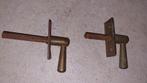 2 messing wc sluiters knoppen, Antiek en Kunst, Ophalen of Verzenden, Koper