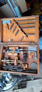 Vintage Las- en Snijset in Houten Kist, Ophalen of Verzenden