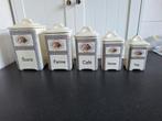 5 Vintage Franse voorraadpotten., Ophalen of Verzenden