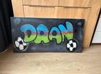 Schilderij grafitti decoratie kinderkamer Daan voetbal, Ophalen
