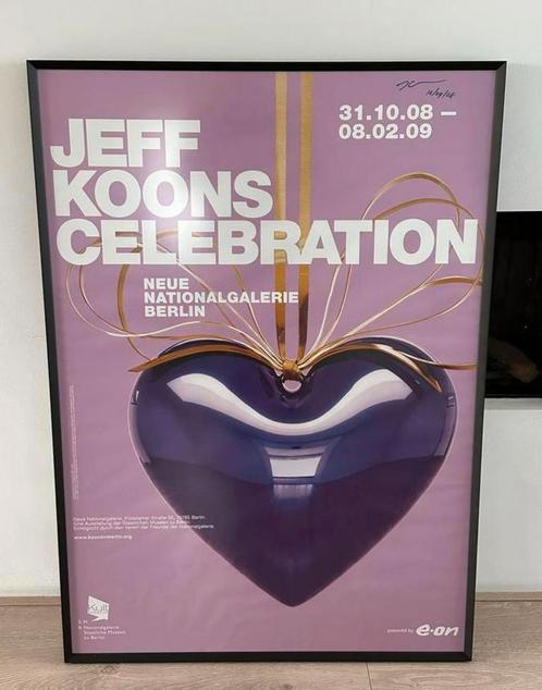 Jeff Koons - origineel gesigneerd - super groot affiche, Antiek en Kunst, Kunst | Litho's en Zeefdrukken, Ophalen