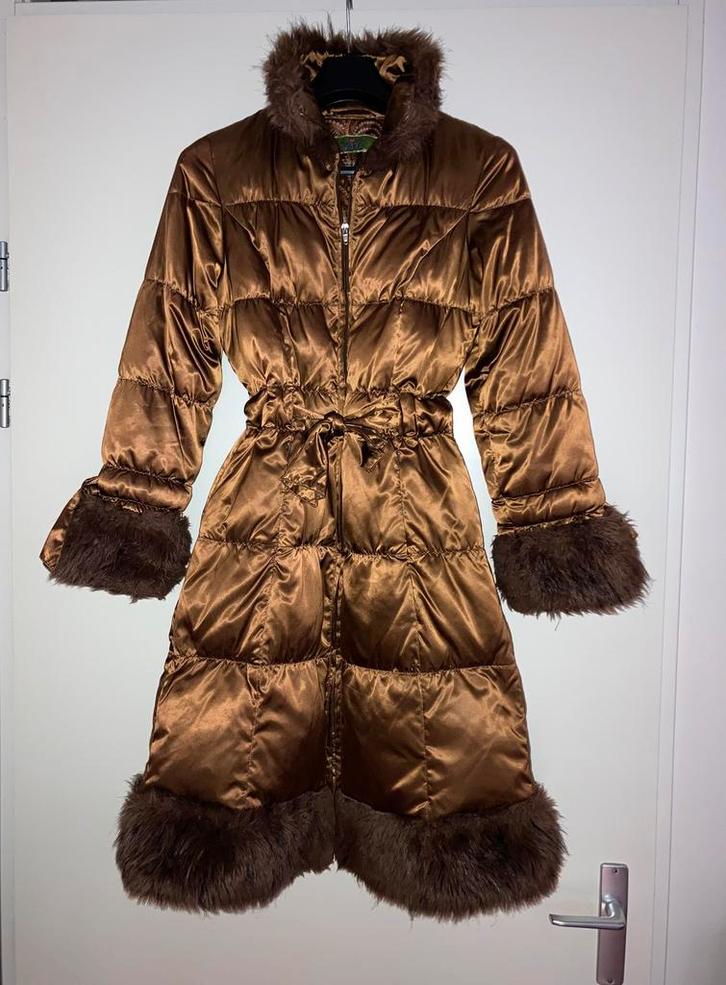 Donzen Daite winterjas maat 36, Kleding | Dames, Jassen | Winter, Gedragen, Maat 36 (S), Bruin, Ophalen of Verzenden