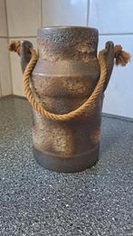 Vintage kan vaas met touw, Gebruikt, Overige kleuren, Ophalen of Verzenden, Onbekend