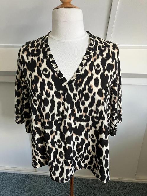 Shoeby/ Eksept top/shirt/blouse panterprint viscose XXL, Kleding | Dames, Tops, Zo goed als nieuw, Maat 46/48 (XL) of groter, Overige kleuren