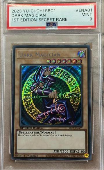 Yu-Gi-Oh! Dark Magician SBC1 1st Ed PSA 9 Mint ! beschikbaar voor biedingen