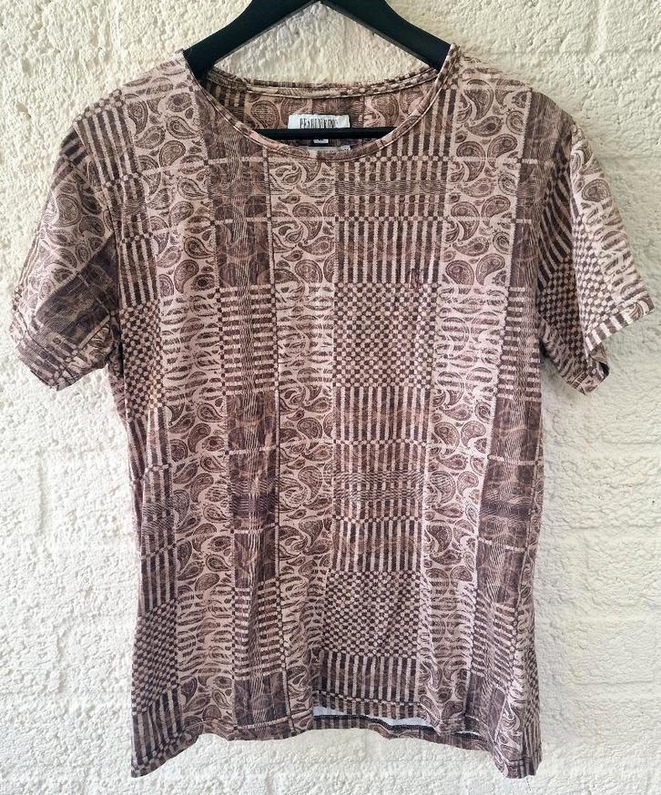 Pearly King top met paisley & patchwork print – maat XL, Kleding | Heren, T-shirts, Zo goed als nieuw, Maat 56/58 (XL), Beige