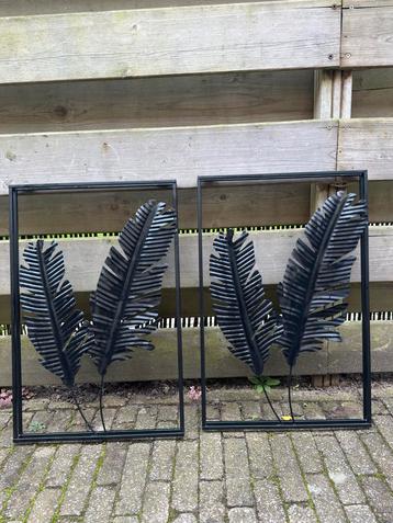 Wanddecoratie Set - Metalen Bladeren beschikbaar voor biedingen
