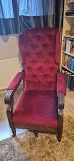 Antieke leunstoel met uitschuifbare voetensteun, Antiek en Kunst, Antiek | Meubels | Stoelen en Banken, Ophalen