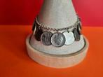 Wilhelmina dubbeltjes armband., Sieraden, Tassen en Uiterlijk, Armbanden, Ophalen of Verzenden, Zo goed als nieuw, Zilver