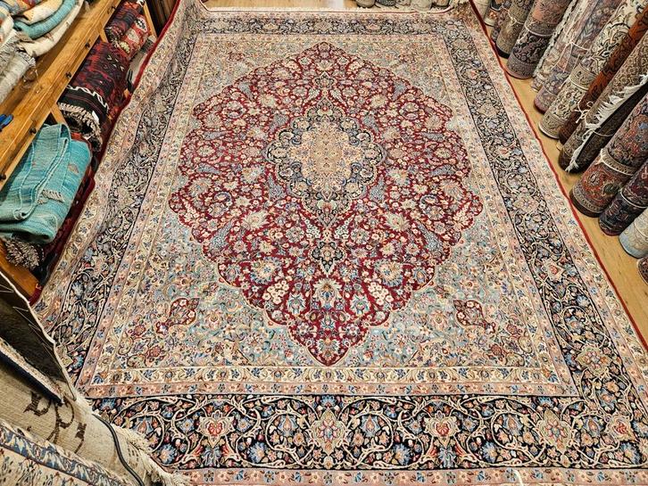 Handgeknoopt perzisch tapijt yazd 400x300, Huis en Inrichting, Stoffering | Tapijten en Kleden, Nieuw, 200 cm of meer, 200 cm of meer