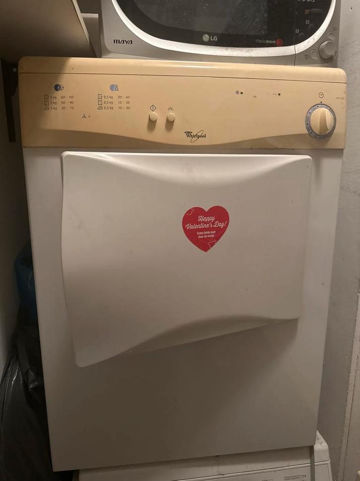 Whirlpool Droogmachine - Gebruikt, Witgoed en Apparatuur, Wasdrogers, Gebruikt, Condens, Voorlader, 4 tot 6 kg, 85 tot 90 cm, Anti-kreukfase