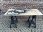 Werkbank, werktafel op twee schragen, Ophalen, Gebruikt