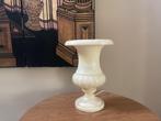 Grote Crèmekleurige Albasten Tafellamp Beige Japadi Decor, Huis en Inrichting, Lampen | Tafellampen, Overige materialen, Gebruikt