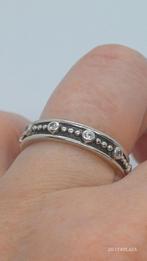Zilveren ring 925 Pandora, 18 tot 19, Ophalen of Verzenden, Zo goed als nieuw, Met edelsteen