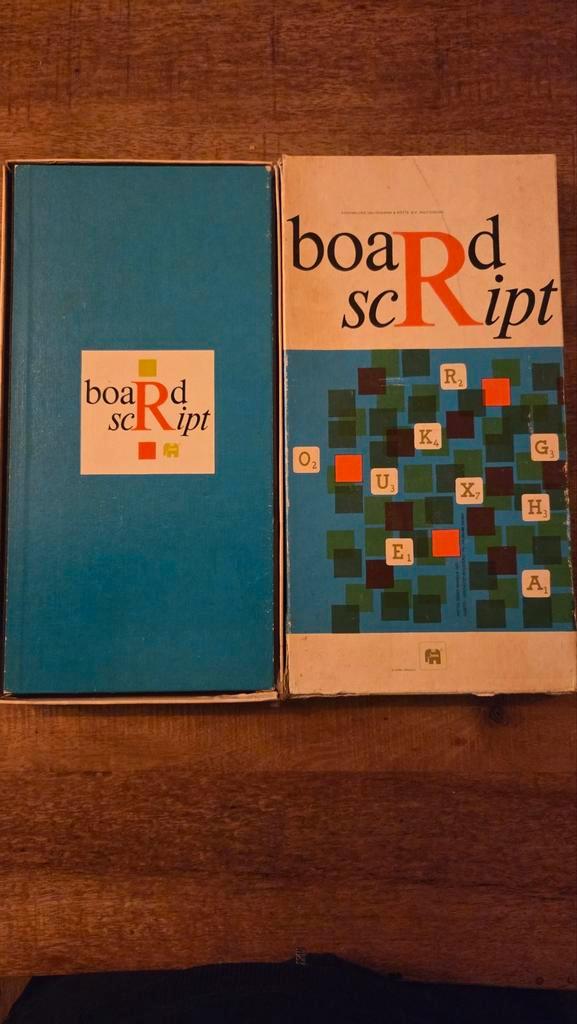Boardscript Scrabble Vintage Jumbo Compleet, Hobby en Vrije tijd, Gezelschapsspellen | Bordspellen, Gebruikt, Een of twee spelers