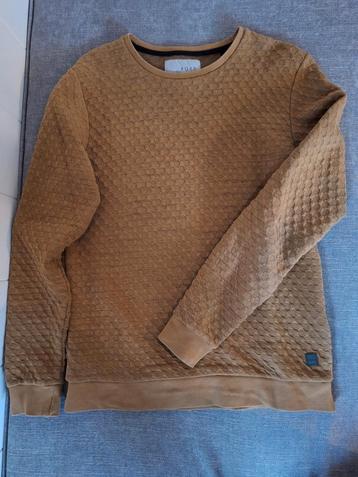 Te koop: heren trui S van het merk SRQD zacht bruin okergeel
