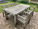 Teak Tuinset - Bank, Tafel & Stoelen, Tuin en Terras, Tuinsets en Loungesets, Ophalen, 5 zitplaatsen, Gebruikt, Bank