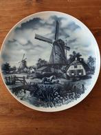 Delfts blauw bord zomer tafereel, Ophalen of Verzenden