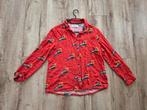 Prachtige rode blouse met huizen print van Thinking Mu, L., Maat 42/44 (L), Ophalen of Verzenden, Zo goed als nieuw, Onbekend