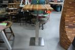 In hoogte verstelbare eettafel / bartafel metaal hout, Huis en Inrichting, Barkrukken, Ophalen, Zo goed als nieuw, Metaal, In hoogte verstelbaar