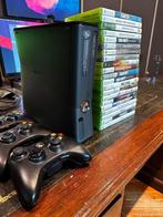 Xbox 360 S + 3 controllers + 2 GH controllers + 21 games, Ophalen, Met 3 controllers of meer, 250 GB, Gebruikt