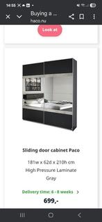 Sliding mirror doors cabinet white color, Huis en Inrichting, Ophalen of Verzenden, Zo goed als nieuw, 25 tot 50 cm, Minder dan 100 cm