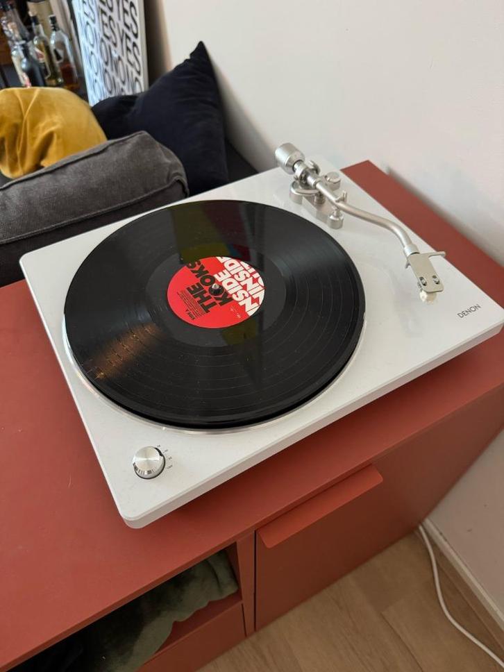DENON DP400 Platenspeler Wit, Audio, Tv en Foto, Platenspelers, Zo goed als nieuw, Platenspeler, Overige merken, Pitch-regelaar