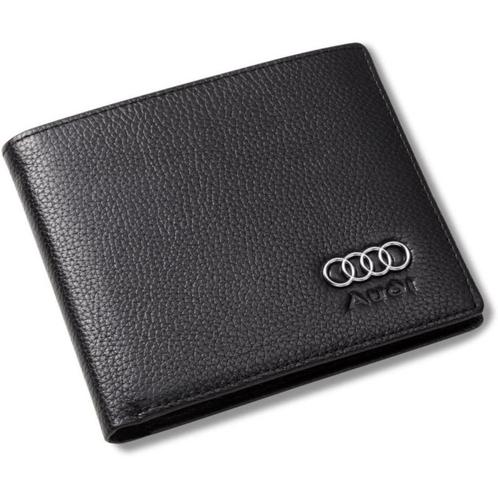 Audi BMW Mercedes Benz Leren Portemonnee Bifold Echt Zwart, Sieraden, Tassen en Uiterlijk, Portemonnees, Nieuw, Zwart, Leer, Ophalen of Verzenden