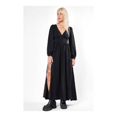 Mary Wyatt Morgana Tie Back Maxi, Kleding | Dames, Jurken, Nieuw, Maat 38/40 (M), Zwart, Onder de knie, Ophalen of Verzenden