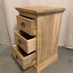Ladekastje - massief teak - 3 lades - bij TTM Wonen, Huis en Inrichting, Kasten | Ladekasten, Minder dan 50 cm, Teakhout, Nieuw