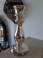 ANTIEK  ...  GROOT  .....  ZILVERGLAS  ...  KANDELAAR, Ophalen of Verzenden