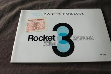 BSA A75 Rocket 3 1969 motorcycle owner's handbook beschikbaar voor biedingen