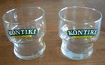 Kontiki Drinkglas laag model (2x). Afmeting Ø 7,5x8,2 cm., Ophalen of Verzenden, Zo goed als nieuw, Borrel- of Shotglas