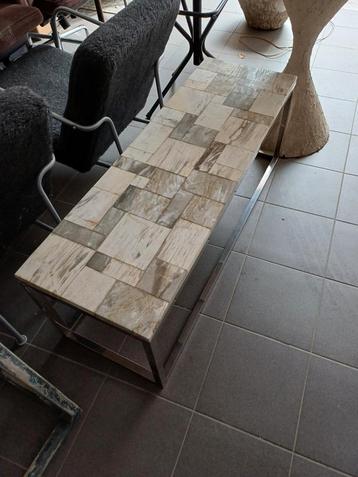 Salontafel Stenen Blad & IJzeren Frame beschikbaar voor biedingen