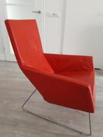Label Don design fauteuil kleur warm rood, Ophalen, Modern design, Gebruikt, Minder dan 75 cm