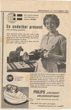 Retro reclame 1954 Philips Philishave Birgitta uit Zweden, Verzamelen, Retro, Ophalen of Verzenden, Overige typen