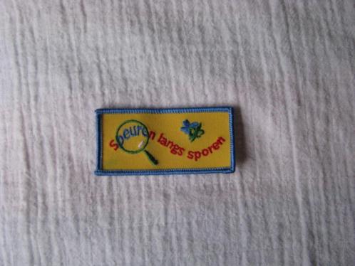 Thema badge: Speuren langs sporen, Verzamelen, Scouting, Nieuw, Embleem, Speld of Insigne, Ophalen of Verzenden